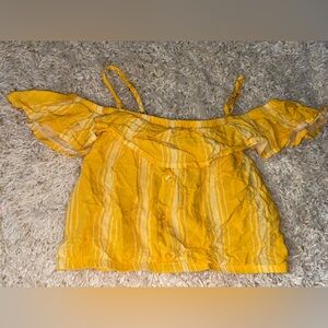 Yellow crop top